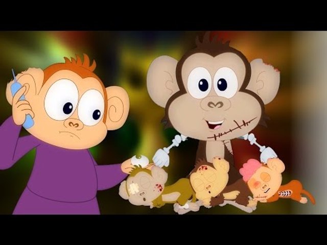 Cinque scimmiette | filastrocca spaventoso | Scary Songs Collection For Kids | Five Little Monkeys