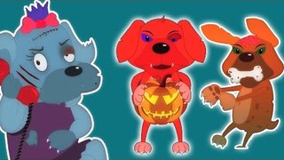 Cinco pequeños cachorros | Cartoon para los niños | video educativo | Scary la poesía infantil