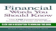 Read Now Financial Words You Should Know: Over 1,000 Essential Investment, Accounting, Real