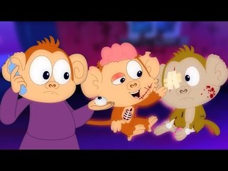 Cinco pequenos macacos | Rima de berçário | Canções para crianças | Five Little Monkeys | Kids Rhyme