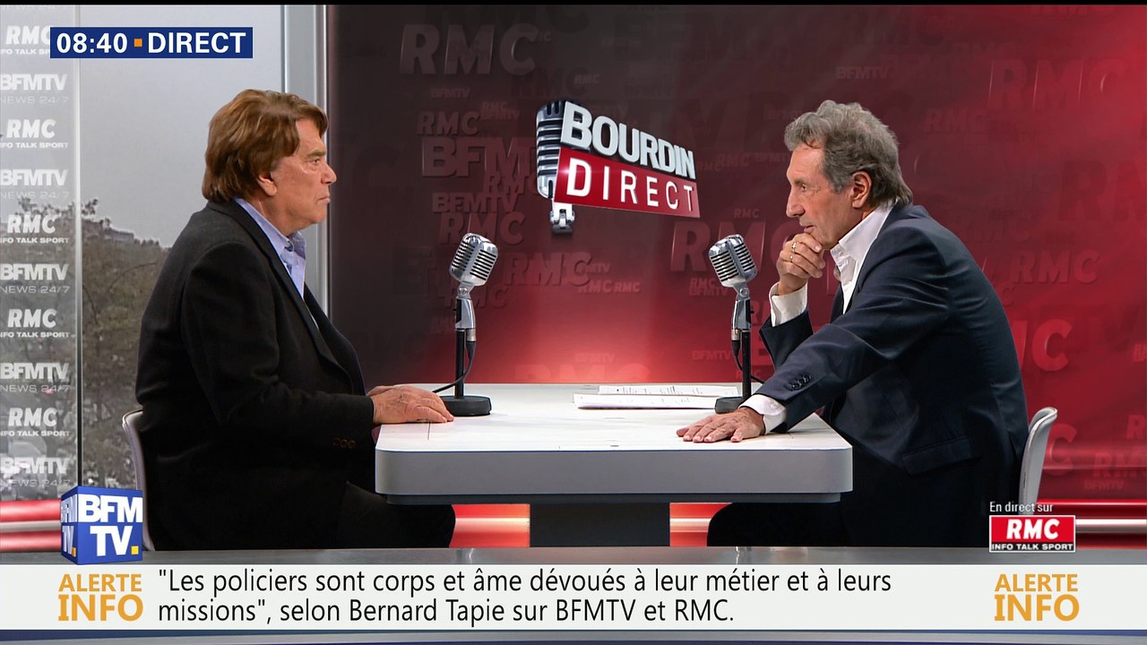 Bernard Tapie face à Jean-Jacques Bourdin en direct