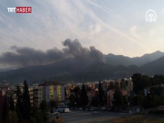 PKK'lı teröristler iş makinelerini yaktı