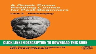 [Free Read] A Greek Prose Course: Unit 2: Philosophy Full Online