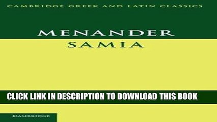 [Free Read] Menander: Samia (The Woman from Samos) Full Online