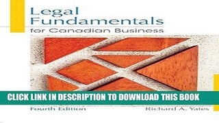 [Free Read] Legal Fundamentals for Canadian Business (4th Edition) Full Online