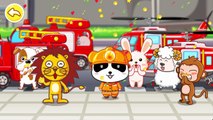 Little Panda Fireman Games for Kids BabyBus - Fire Helicopter & Fire Truck for Children