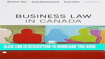 [Free Read] Business Law in Canada, Tenth Canadian Edition, Loose Leaf Version with MyBusLawLab