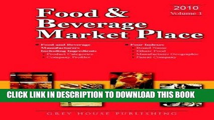 [PDF] Food   Beverage Market Place, Volume 1: Manufacturers (Food   Beverage Market Place: V.1