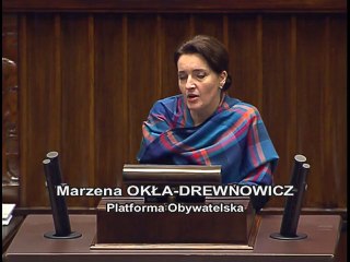 Poseł Marzena Okła-Drewnowicz - Wystąpienie z dnia 20 pa�dziernika 2016 roku.