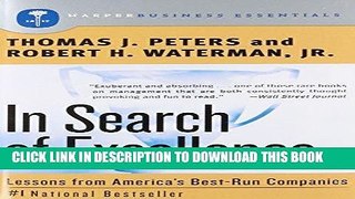 [Free Read] In Search of Excellence: Lessons from America s Best-Run Companies Free Online