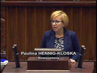 Poseł Paulina Hennig-Kloska - Wystąpienie z dnia 20 pa�dziernika 2016 roku.