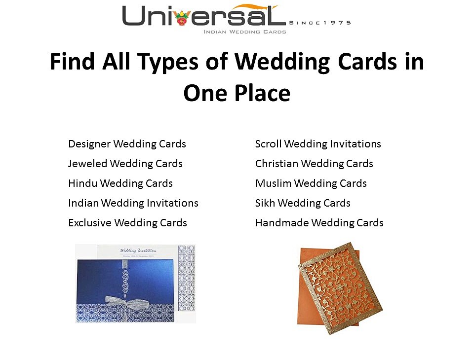 Universal Wedding Cards