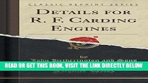 [READ] EBOOK Details for R. F. Carding Engines (Classic Reprint) ONLINE COLLECTION