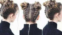 Upside Down Braid Into Braided Buns Braided Hairstyles Braidsandstyles12