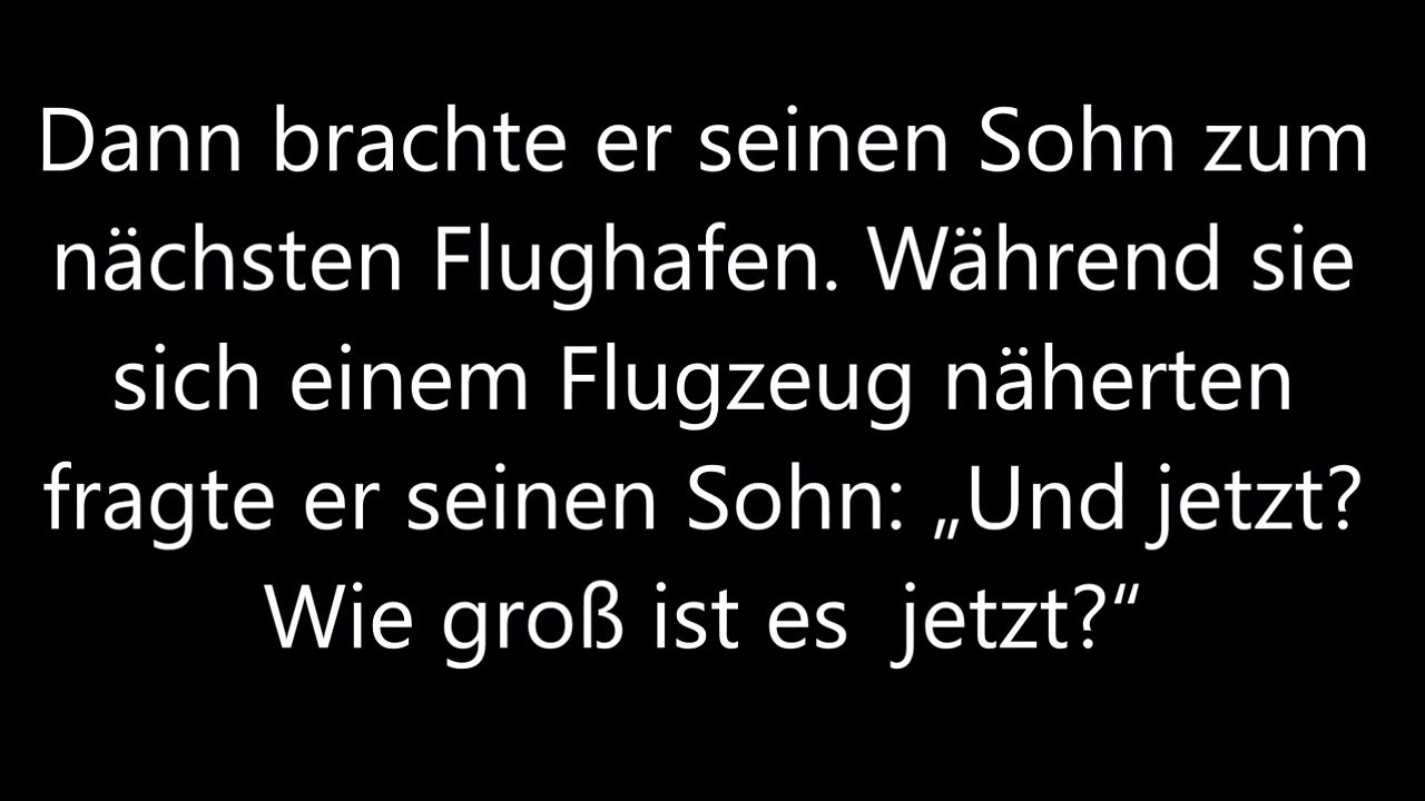 [Impulse] Ein kleiner Junge fragte seinen Vater, wie groß ist Gott