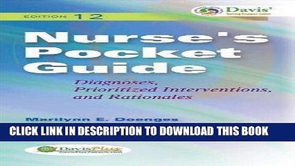 [READ] EBOOK Nurse s Pocket Guide: Diagnoses, Prioritized Interventions and Rationales (Nurse s