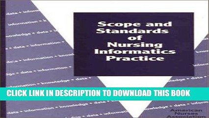 [FREE] EBOOK Scope and Standards of Nursing Informatics Practice (American Nurses Association)