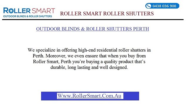 Roller Shutters Perth