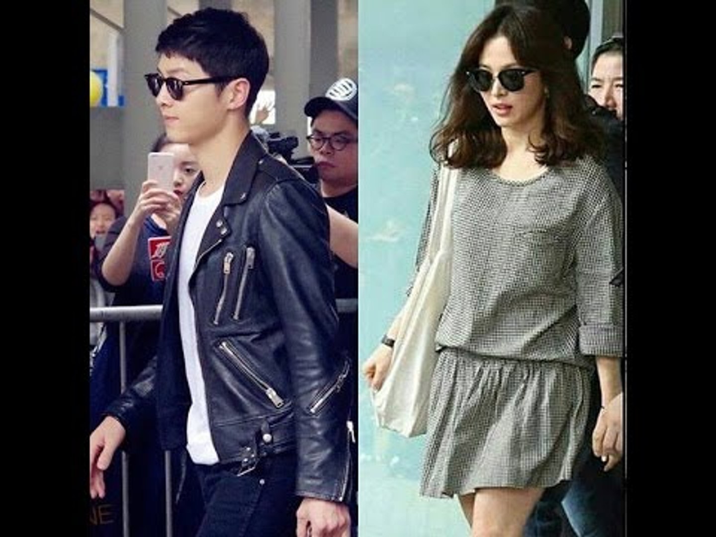 ⁣Song Joong Ki & Song Hye Kyo arriving at beijing International Airport