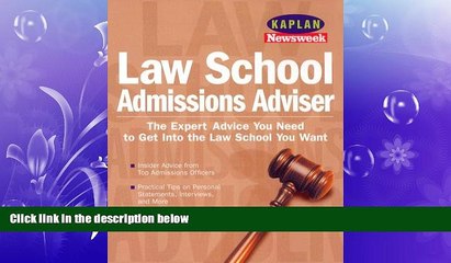 FULL ONLINE  Kaplan Newsweek Law School Admissions Adviser (Get Into Law School)