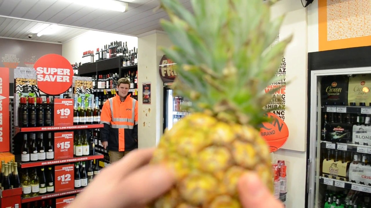 Bemused Strangers Surprised With Pineapple