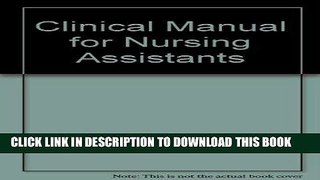 [FREE] EBOOK Clinical Manual for Nursing Assistants ONLINE COLLECTION