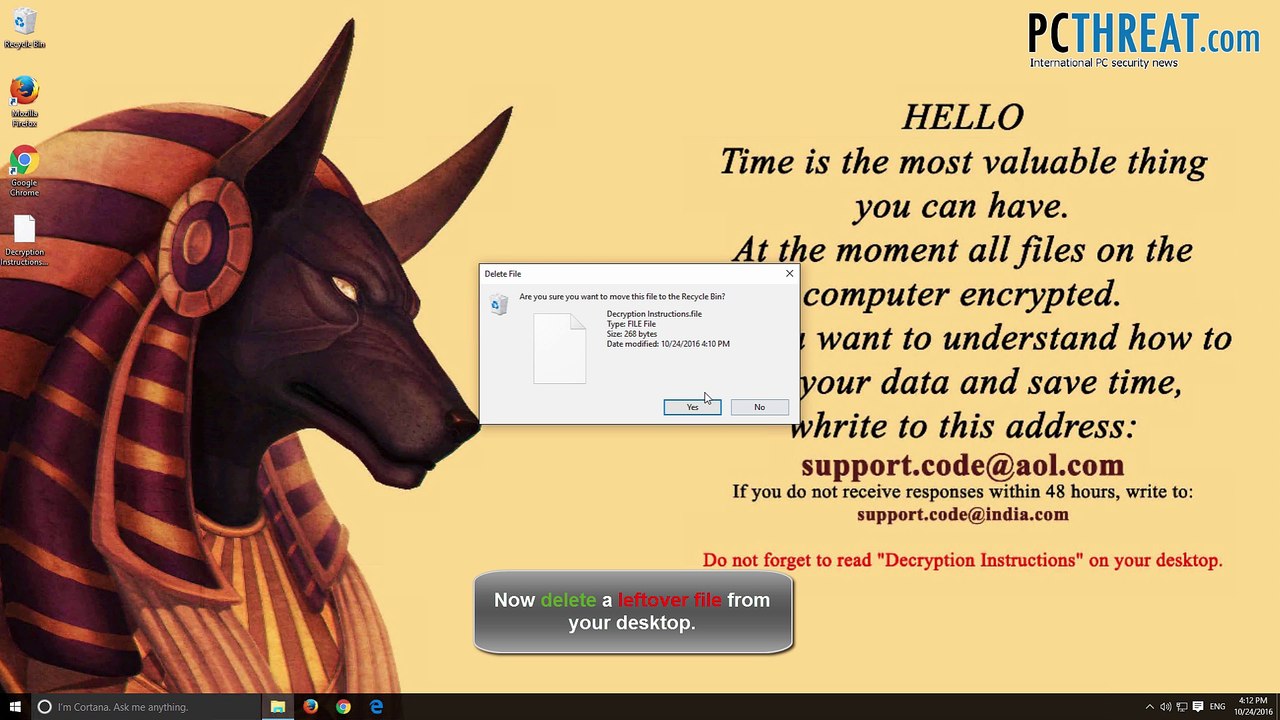 Delete Anubis Ransomware