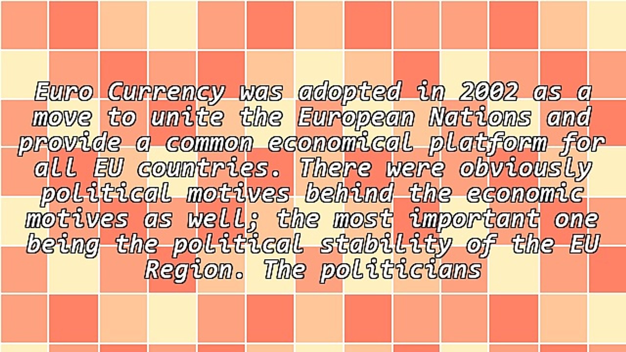 The Future of Euro Currency - My Impressions and Suggestions