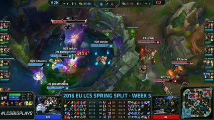 LOL H2K vs G2 Esports Highlights EU LCS 2016 Spring S6