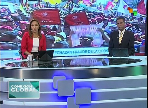 Marchan venezolanos en apoyo al presidente Nicolás Maduro