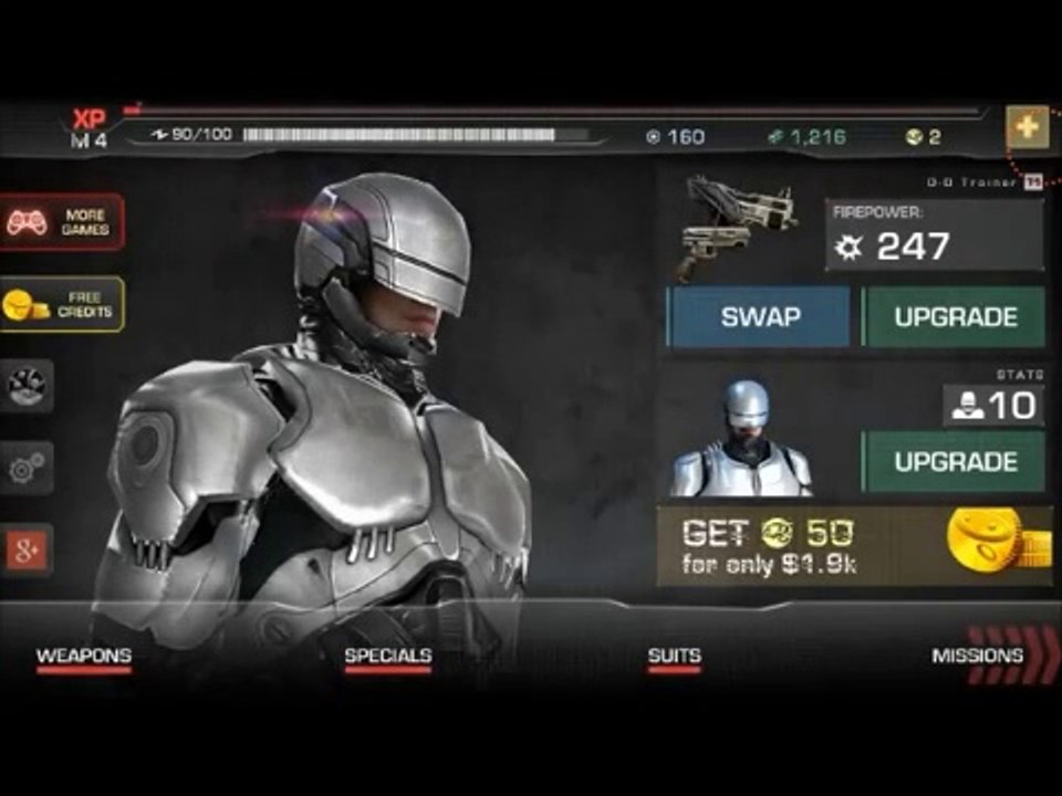 لعبة روبوكوب للاندرويد كيفية تطوير الاسلحة والدروع في اللعبة - RoboCop game how to develop your armors and weapons