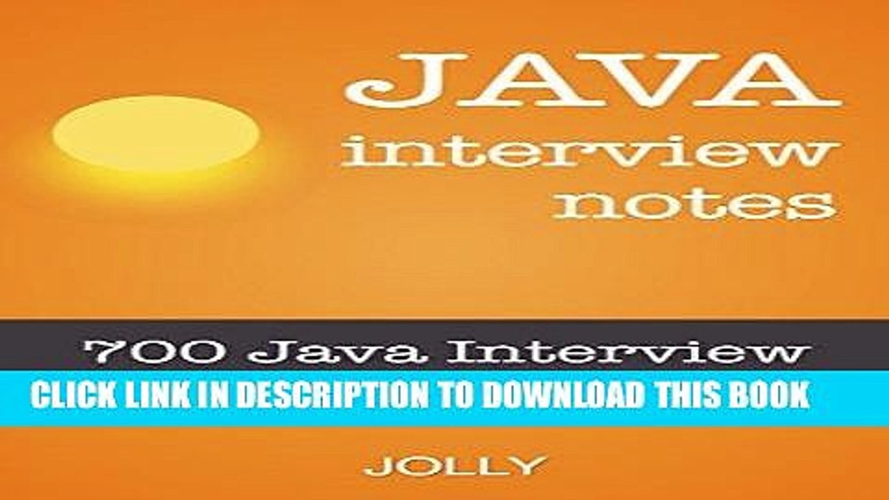 [PDF] Java Interview Notes: 700 Java Interview Questions Answered Full Online