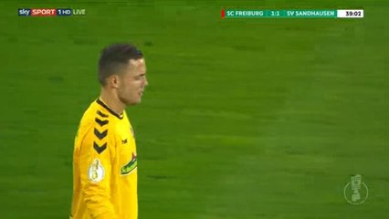 Tim Kister Toooor , Goal - SC Freiburg 1-1 Sandhausen Sv - (25/10/2016)