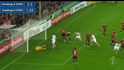Tim Kister Goal HD - Friburgo 1-1 Sandhausen 25.10.2016