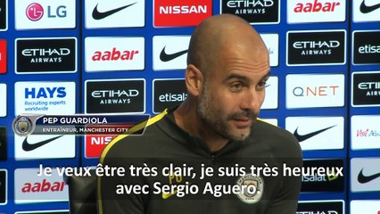 Man. City - Guardiola : ''Je veux qu'Aguero reste''
