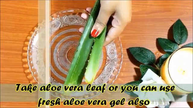 How to get clear, glowing, spotless skin by using aloe Vera gel(360p)