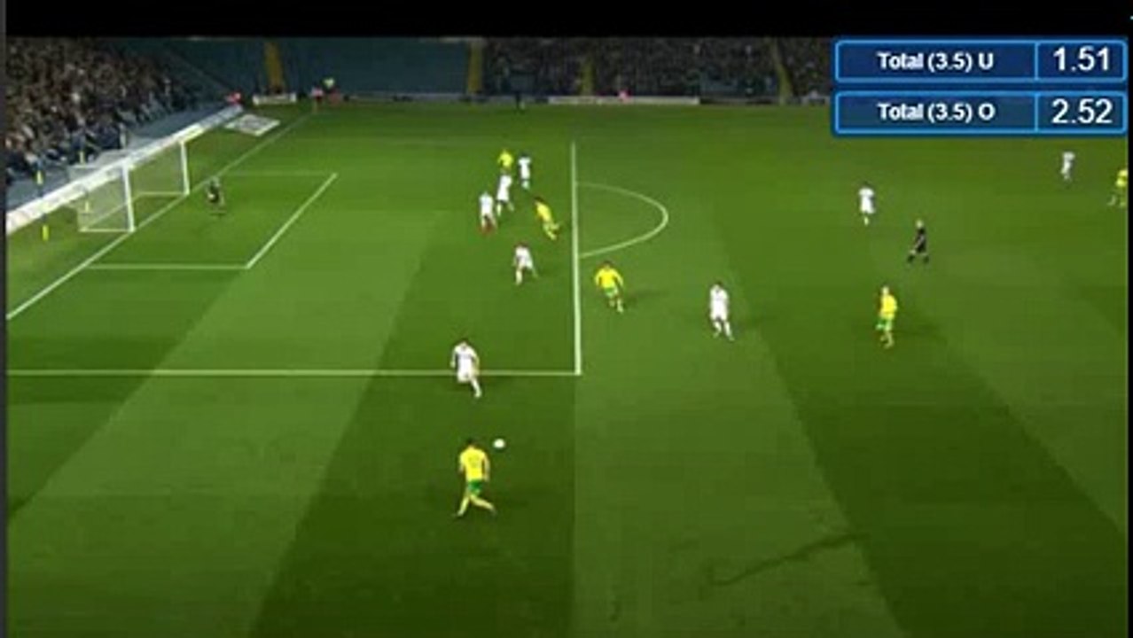 Alex Pritchard Goal - Leeds United vs Norwich 0-1 - EFL Cup 2016 -