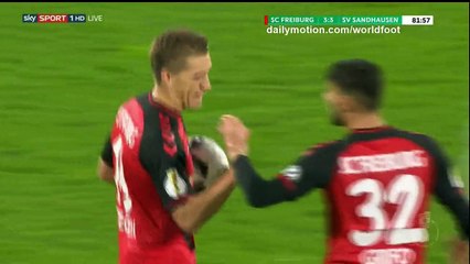 Nils Petersen second Goal HD - Freiburg 3 - 3 Augsburg - 22.10.2016