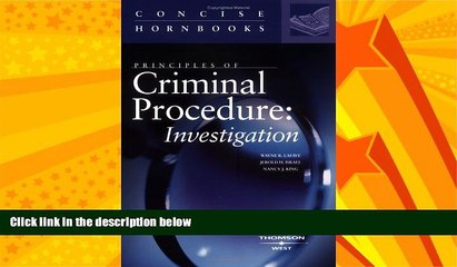 Descargar video: Books to Read  Principles of Criminal Procedure:  Investigation (Concise Hornbooks)  Best Seller