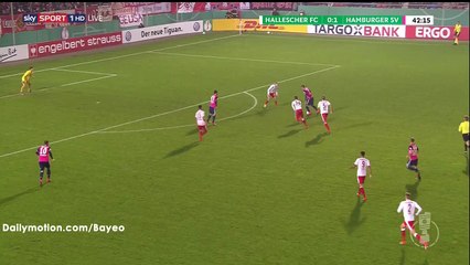Bobby Wood Goal HD - Hallescher 0-2 Hamburger SV - 25-10-2016
