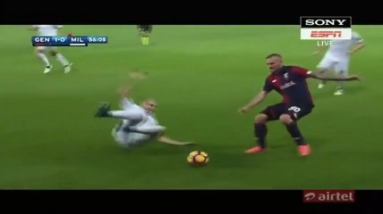 Gabriel Paletta Red Card HD - Genoa 1-0 Milan - 25.10.2016 HD