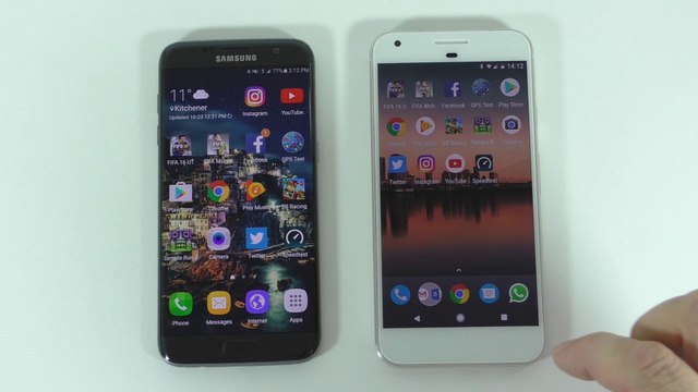 Google Pixel XL VS Samsung Galaxy S7 Edge - Speed Test
