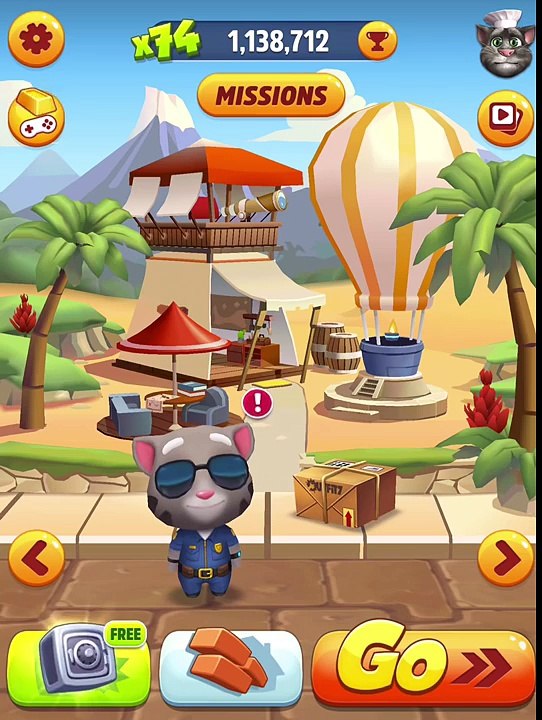 Talking Tom Gold Run #12 | OFFICER TOM Special Character in BENS ADVENTURE [Game 4 Kids By Outfit7]