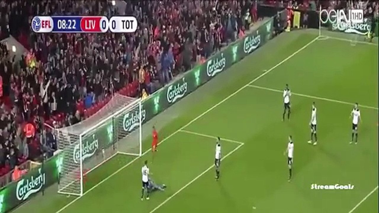 ليفربول 2-1 توتنهام هوتسبير -كأس الرابطة الأهداف كاملة علي سعيد الكعبي 25-10-2016