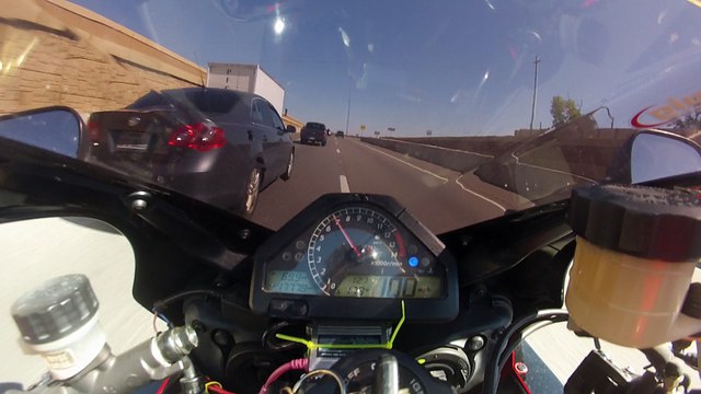 Lane-splitting Motorcyclist Wrecks into the Back of a Pickup Truck
