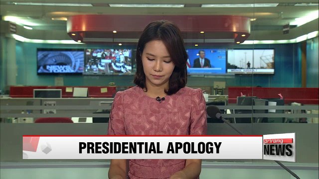 President Park apologizes for sharing documents with aide