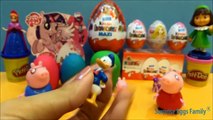 Peppa Pig Kinder Surprise Eggs - Play doh My Little Pony, Mickey Mouse toys