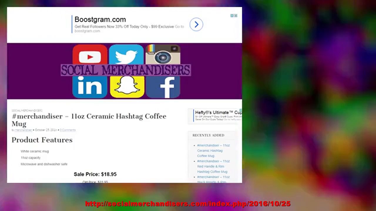 #merchandiser – 11oz Ceramic Hashtag Coffee Mug