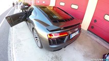 2016 Audi R8 V10 Plus POV Test Drive on Track - Amazing Engine Sound!