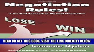 [New] Ebook Negotiation Rules: A Practical Guide To Big Deal Negotiation Free Read